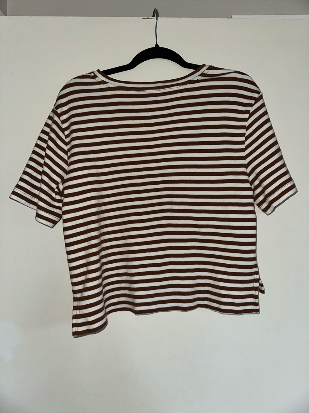 Able Brown and White Striped Short Sleeve Tee - Picture 2 of 3